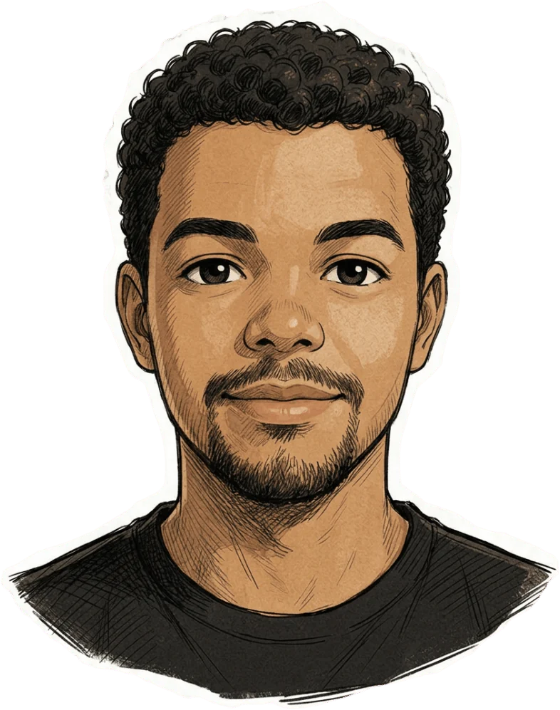 Retrato ilustrado de Douglas Gaspar